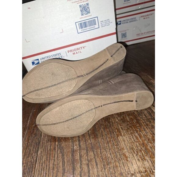 9M Rampage Brown Ram Mousy Wedge Heel Ankle Boots Booties Shoes Stretch Gore - Picture 4 of 7